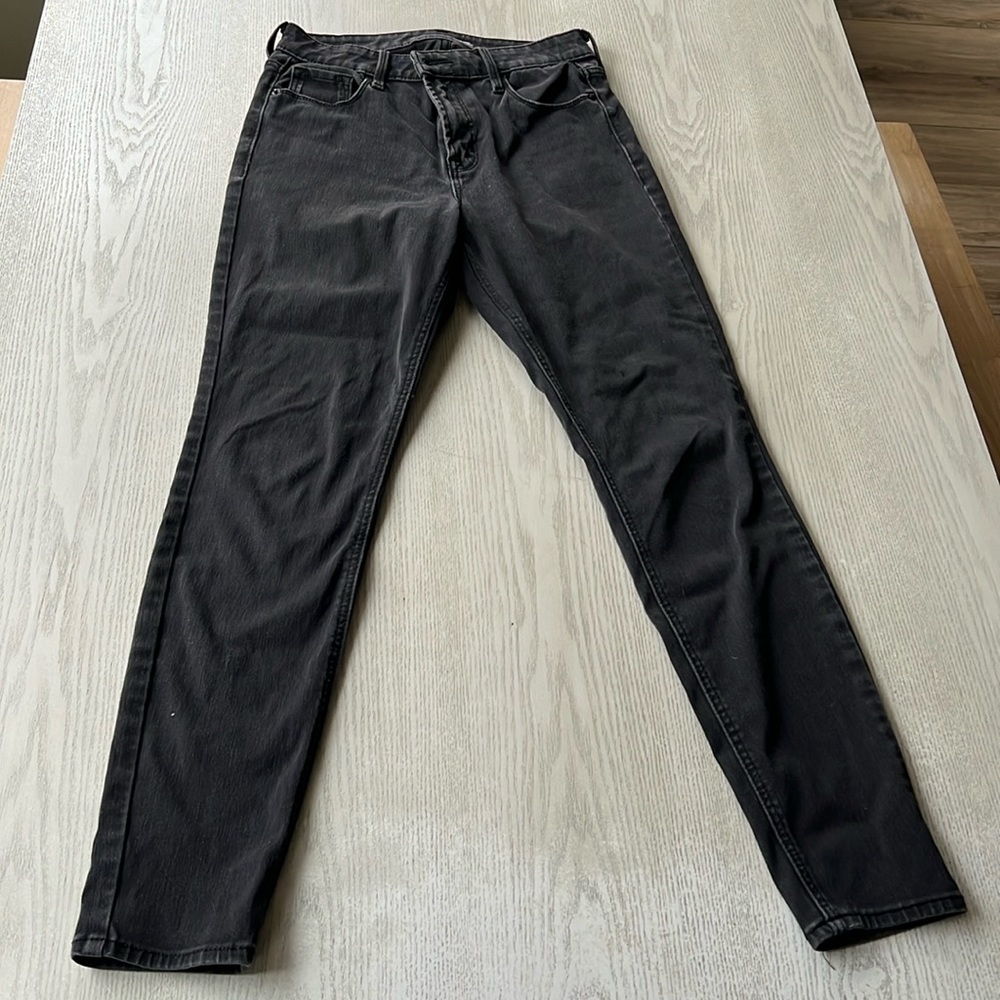 Washed Black High Rise Rockstar Super Skinny